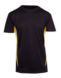 Ramo T447MS - Mens Accelerator Cool Dry T-shirt Black/Gold