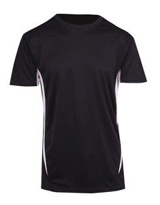 Ramo T447MS - Mens Accelerator Cool Dry T-shirt Black/White