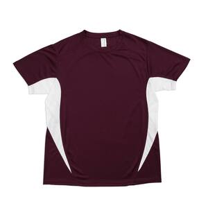 Ramo T447MS - Mens Accelerator Cool Dry T-shirt Maroon_White